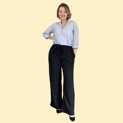Molde de Calça Pantalona com Elástico na Cintura - Molde em PDF