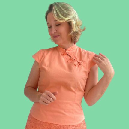 Molde de Blusa Estilo Qipao Oriental - Molde em PDF