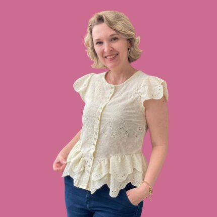 Molde de Blusa com Babados nas Laterais - Molde em PDF